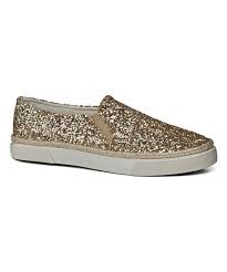 Jack Rogers Gold Sparkle Tucker Slip On Sneaker Women