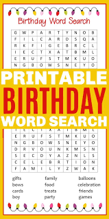 Birthday Celebration Word Search Pin On Wondermom Wannabe