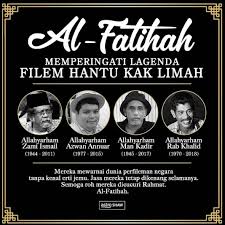 Selepas empat hari tayangannya bermula 9 ogos lalu, bagai dijangka filem genre komedi seram hantu kak limah (hkl) arahan pengarah terkenal mamat khalid berjaya mencecah kutipan rm6.45 juta. Artis Malaysia Al Fatihah Pelakon Pelakon Hantu Kak Facebook