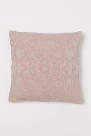 Housse De Coussin Jacquard Rose Clair Home All H M Ca In 2020 Cushion Cover Light Pink Pillows Jacquard Weave