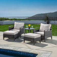 Ae Outdoor Rucker 5 Piece Wicker Patio Conversation Set With Olefin Beige Cushions Dps204900e The Home Depot Conversation Set Patio Outdoor Deck Furniture Beige Cushions