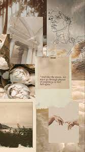 Cream Aesthetic Mood Board Wallpaper Anime Estetico Papeis De Parede