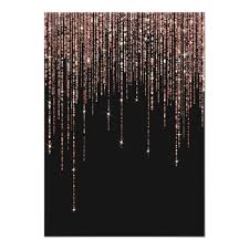 Black And Rose Gold Wallpaper Black Rose Gold Glitter Fringe Curtain Sweet 16 Invitation Zazzle Com Gold Glitter Background Rose Gold Aesthetic Rose Gold Wallpaper