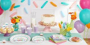 Sprinkle Baby Shower Supplies Baby Shower Food Table Display Ice Cream Social Party Food Display Table
