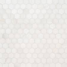 Hexagonal pieces on a 12 in. Bianco Dolomite 2 Hexagon Polished Marble 2 Hexagon Marble Contemporary Mosaic Tile By White Marble Tiles Houzz