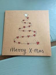 Maybe you would like to learn more about one of these? Love Heart Christmas Tree On Brown Paper Christmas Cards Handmade Diy Christmas Cards Easy Christmas Diy