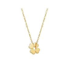 An ideal silver gift to wish someone luck for a special moment or occasion. Essentials Yellow Gold Plated White Cz Four Leaf Clover Necklace Joshua James