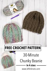 Our hats knit patterns collection. Crochet 30 Minute Chunky Hat In 4 Sizes Left In Knots