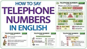 Telephone Numbers In English How To Say Phone Numbers Youtube