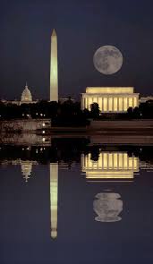 Washington Dc Full Moon Over Lincoln Center Gig Scenery Wallpaper Cool Photos Beautiful Moon