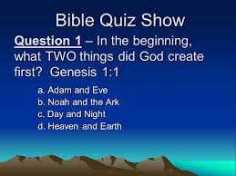After all, you typically get more space for less money than you would at a hotel. Bible Quiz Show Genesis 1 And 2 In The Beginning Ppt Download