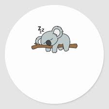 Cute Sleeping Koala Bear Cool Gift For Animal Love Classic Round Sticker Zazzle Com Koala Drawing Sleeping Drawing Cute Cartoon Wallpapers