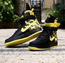 Black And Yellow Air Force Ones High Tops Pin On Shop Sneakers Online