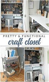 Turn a standard closet into a craft closet, to keep things tucked away when. Designing A Closet Desk And Functional Home Work Space The Crazy Craft Lady