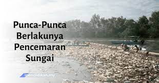 Pencemaran sungai adalah tercemarnya air sungai yang disebabkan oleh limbah industri, limbah penduduk, limbah peternakan, bahan kimia dan unsur hara yang terdapat dalam air serta gangguan kimia dan kesan pertama dari tinja atau urin yang dibuan sembarangan adalah bau dan menjijikan. Punca Punca Pencemaran Sungai
