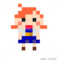 イラスト素材 ドット絵家族 娘 イラスト ドット絵 絵
