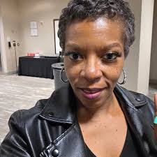 This lady came with her friend to get color cut and styled. When I was  done, she was amazed because I had not touched or seen her hair before. I'm  a diverse