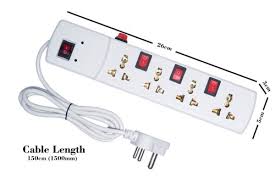 Braided extension cord with flat plug, red. Red Power 4 4 Switch Spike Guard Power Strip Extension Cord With Fuse 1 5 M Cable At Rs 190 Piece Sp Road Bengaluru Id 23516205762
