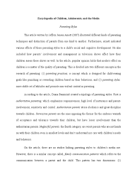 Dove it's not a great stretch to think of tv as a teacher. Parenting Summary 1 Pdf Parenting Relationships