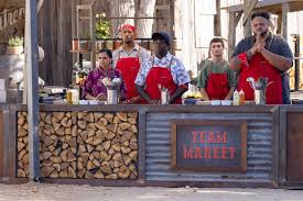 the newest episode of #BBQBrawl premieres tonight at 9pm est on  @foodnetwork— BBQ Food Hall 🍗✨ the teams create their own food halls,  celebrating their unique cultural influences and their BBQ point