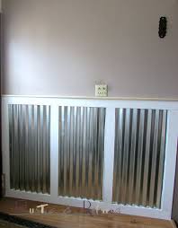 Black Aluminum Diamond Plate 4x8 Adding Galvanized Tin As Wainscoting Wainscoting Kitchen Tin Wainscoting Diy Wainscoting