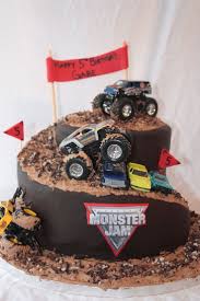 Hunter S 4th Birthday Truck Birthday Cakes Monster Truck Birthday Cake Monster Jam Cake