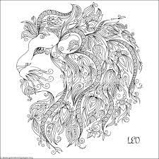 Leo zodiac signs female leo coloring pages. Leo Coloring Zentangle Novocom Top