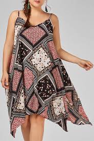 Tiny Floral Chiffon Plus Size Slip Handkerchief Dress Best Cocktail Dresses Women Cheap Dresses Plus Size Dresses