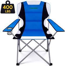 Product title lawn chair usa folding aluminum webbing chair average rating: Amazon Com Folding Camping Chairs Outdoor Lawn Chair Padded Foldable Sports Chair Lightweight Fold Up Adult Camp Chairs Highweight Capacity Bag Chair For Heavy Duty Beach Hiking Fishing Spectator With Cup Holder
