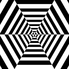 Basic Optical Art Black And White Illustration Nicholas Banks Graphic Design Optical Illusions Art Geometric Design Art Triangle Art