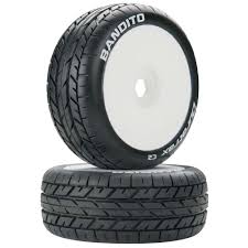 Duratrax 1 8 Bandito Buggy Tire C2 Mounted White 2