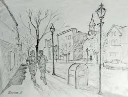 Morning Walk In Pencil Daily Drawing Watercolor Artist Drawing Exercises