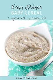 Homemade Quinoa Baby Cereal 2 Ingredients Baby Foode Recipe Baby Food Recipes Homemade Baby Foods Baby Cereal
