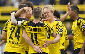 Dortmund climb to second, juventus edge to derby win. Dortmund Wins Without Haaland Scally Seals Gladbach Win