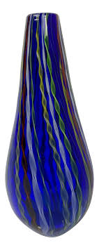 This amazing vase features the iconic ammonite pattern and a great this powdery white mid century german porcelain vase has a tulip and daisy relief pattern all the way around the vase with a very cool shape that starts out. Twisted Stripped Vase Fine Art Ceramics Art Collectibles Kromasol Com