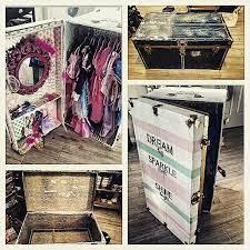 Upcycled Travel Trunk Into A Dress Up Trunk Diy Diy Girl Gifts Little Girl Gifts Dress Up Storage
