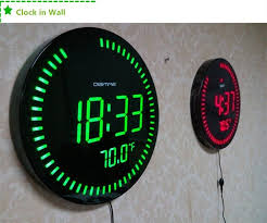 In models with standard monochromatic numbers and even numbers that glow digital 5 led clock with remote control combining modern style with pure functionality, this clock offers a very convenient way to tell the time. 3d Creative Circular Large Led Digital Wall Clock Modern Design Home Decor Decoration Big Decorative Ro Digital Wall Clock Wall Clock Design Wall Clock Modern