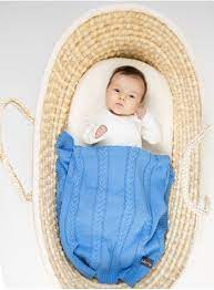 Carters baby blanket blocks abc alphabet letter number cotton receiving bear. Blue Knitted Baby Blanket 100 Cotton 90x65 Cm Kinder Hop