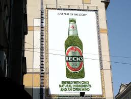 Beck S Beer Moos Billboard Greengraffiti Green Graffiti Sustainable Advertising Green Marketing Su Sustainable Marketing Beer Advertising Green Marketing