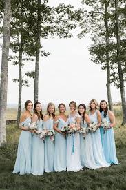 Elegant Blue And White Summer Chic Wedding At Beech Hill Barn Blue Bridesmaid Dress Summer Summer Bridesmaid Dresses Light Blue Bridesmaid Dresses