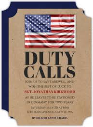 29 birthday invitation wording ideas as unique as they come! American Duty Calls Going Away Party Invitation Going Away Invitations