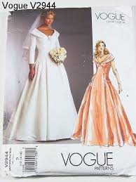 Vogue Wedding Dress Pattern V2944 Misses Dress Vogue Bridal Origin Vintage Wedding Dress Pattern Bridal Dress Sewing Patterns Vogue Wedding Dress Patterns