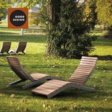 Steel And Wood Garden Daybed Rivage By Mmcite1 Sun Lounger Pool Patio Furniture Metal Outdoor Chairs