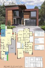 Plan 23703jd Narrow Lot Modern House Plan Modern House Plan Narrow House Plans Modern House Plans