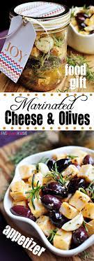 Marinated Cheese And Olives Savory Holiday Appetizer Or Unique Food Gift Idea Fivehearthome Com Marinated Cheese Food Gifts Unique Food Gifts