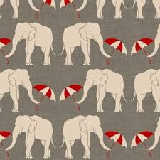 Elephants Elephant Fabric Elephant Coral Fabric