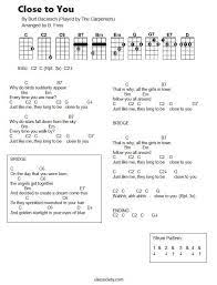 Close To You Ukulele Songs Ukelele Chords Ukulele Songs Guitar Lessons Songs