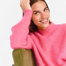 Pull rose grande taille