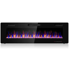 Best wall mount electric fireplaces: Costway 60 Electric Fireplace Recessed Ultra Thin Wall Mounted Heater Multicolor Flame Walmart Com Walmart Com
