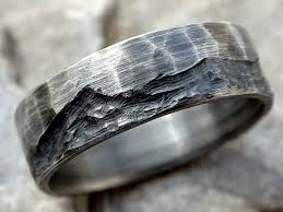 Rustic Wave Ring Silver Boho Wedding Ring Mens Wedding Band Silver Outdoors Wedding Ring For Him Cool Mens Ring Silver Ring Hammered In 2021 Boho Wedding Ring Cool Rings For Men